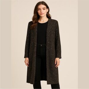 Anne Klein Black Long Cardigan